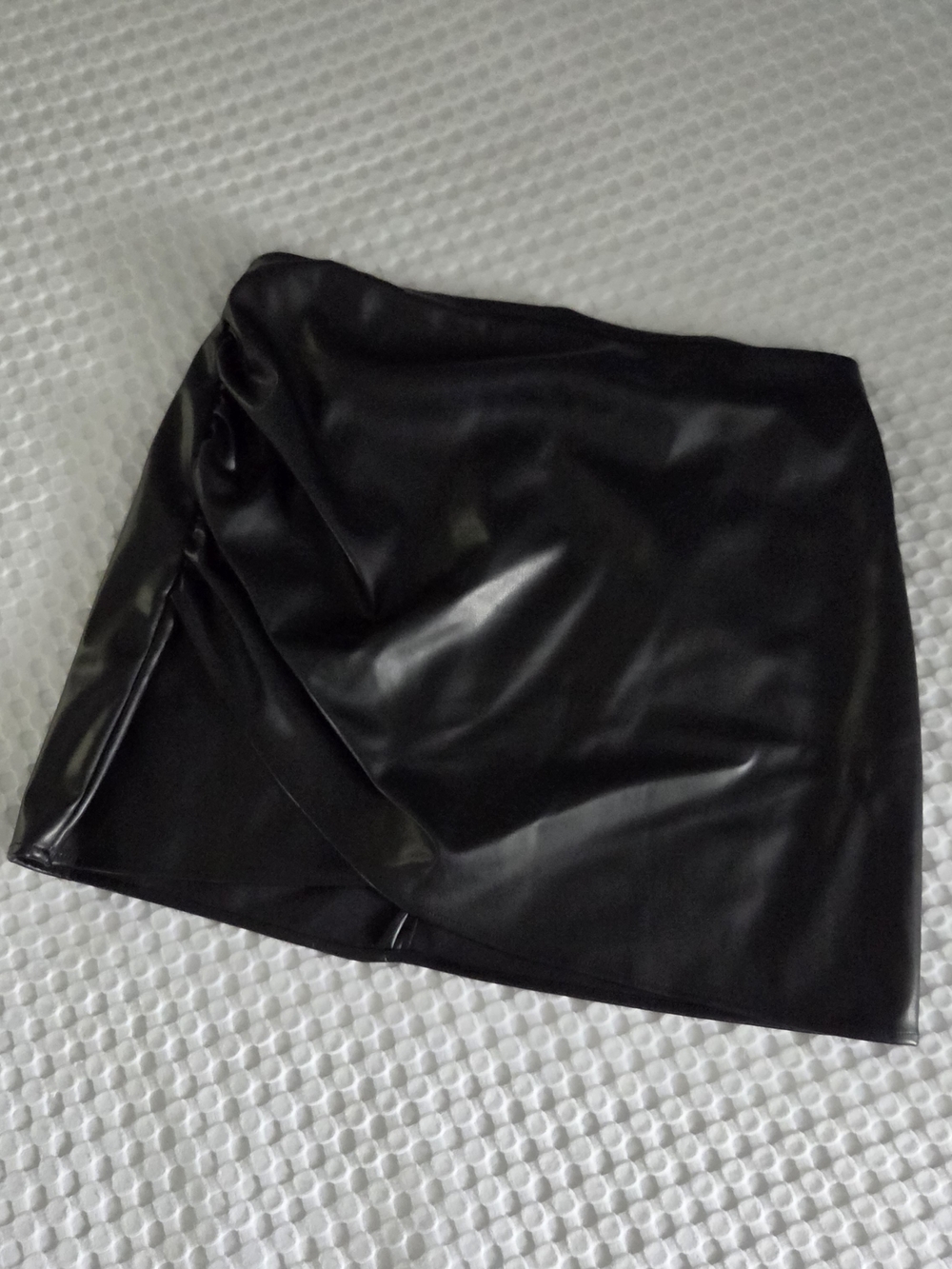 Cider Black Faux Leather Mini Skirt